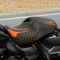 Gel Seat for Harley Electra Glide & Road Glide (2009–2023) Black/Orange
