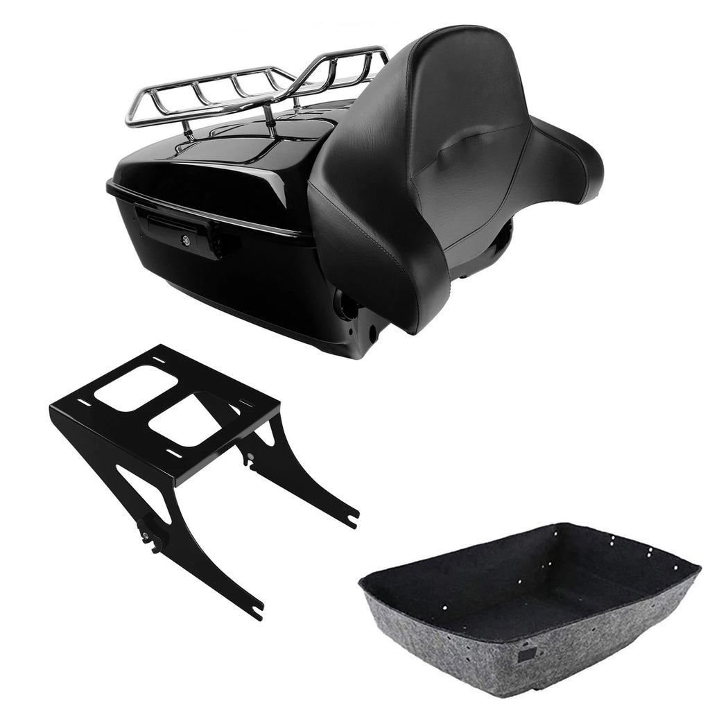 Trunk Luggage Backrest Mounting Rack for Harley Fat Boy FLSTF (2008–2017)