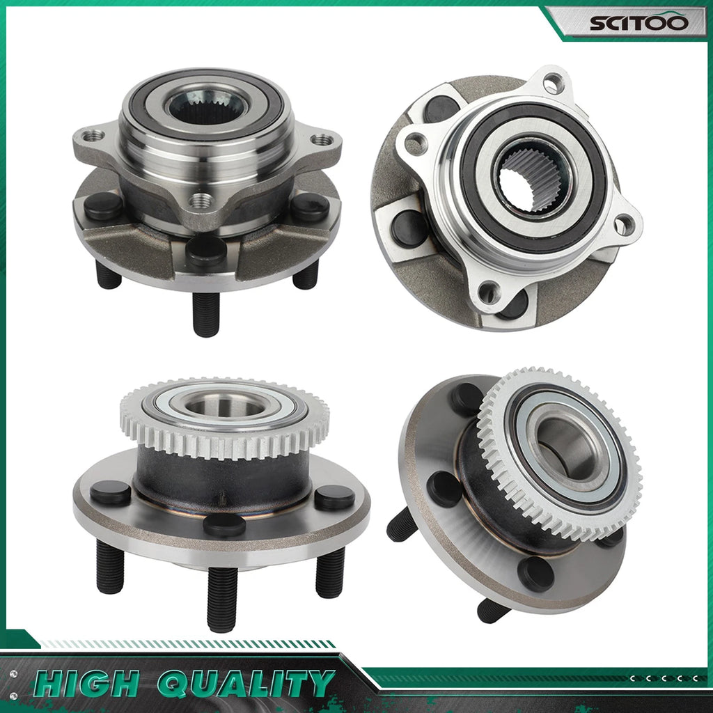 Set of 4 Front Rear Wheel Bearing Hub for Ford Mustang (2015–2020)