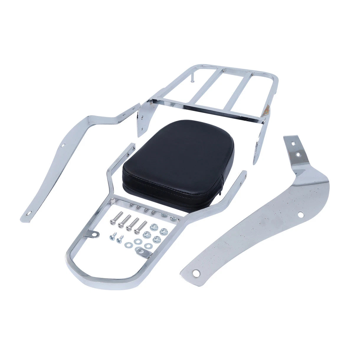 Chrome Backrest Sissy Bar Luggage Rack for Suzuki Boulevard C50 (2005–2011)