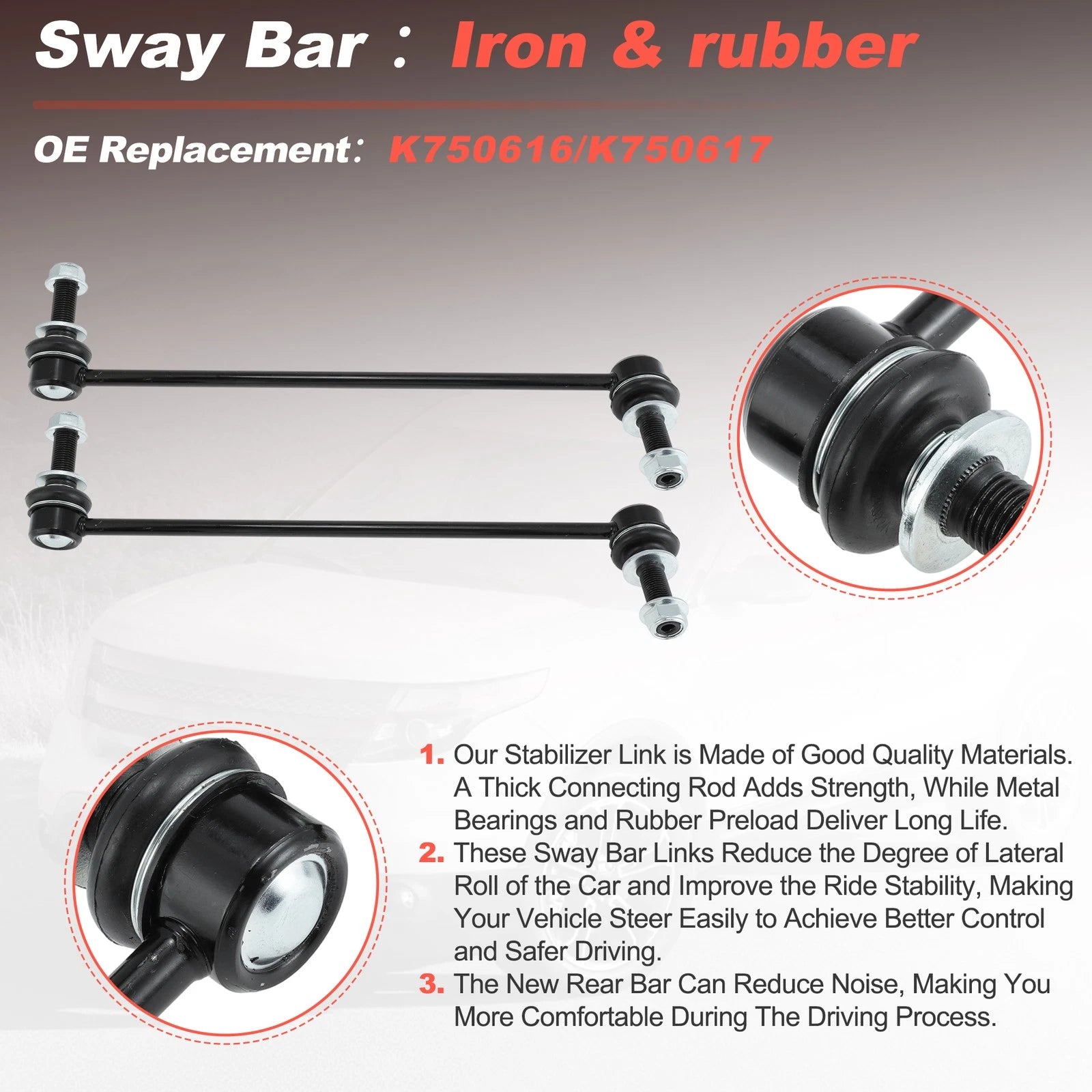 Front Sway Bar End Links for Ford Explorer Police Interceptor (2013–2022)