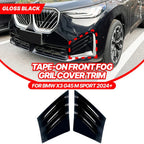 Gloss Black Bumper Side Vent Louver Covers for BMW X3 G45 M-Sport (2025–2025)