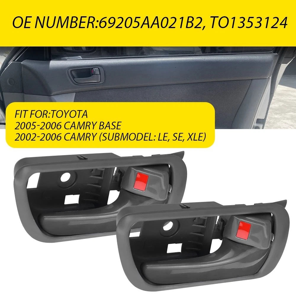 Pair Door Handle Inner Gray for Toyota Camry (2002–2006) 69205AA021B2 V