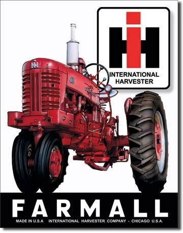 Vintage Replica Tin Metal Sign for Farmall IH Tractor (839)