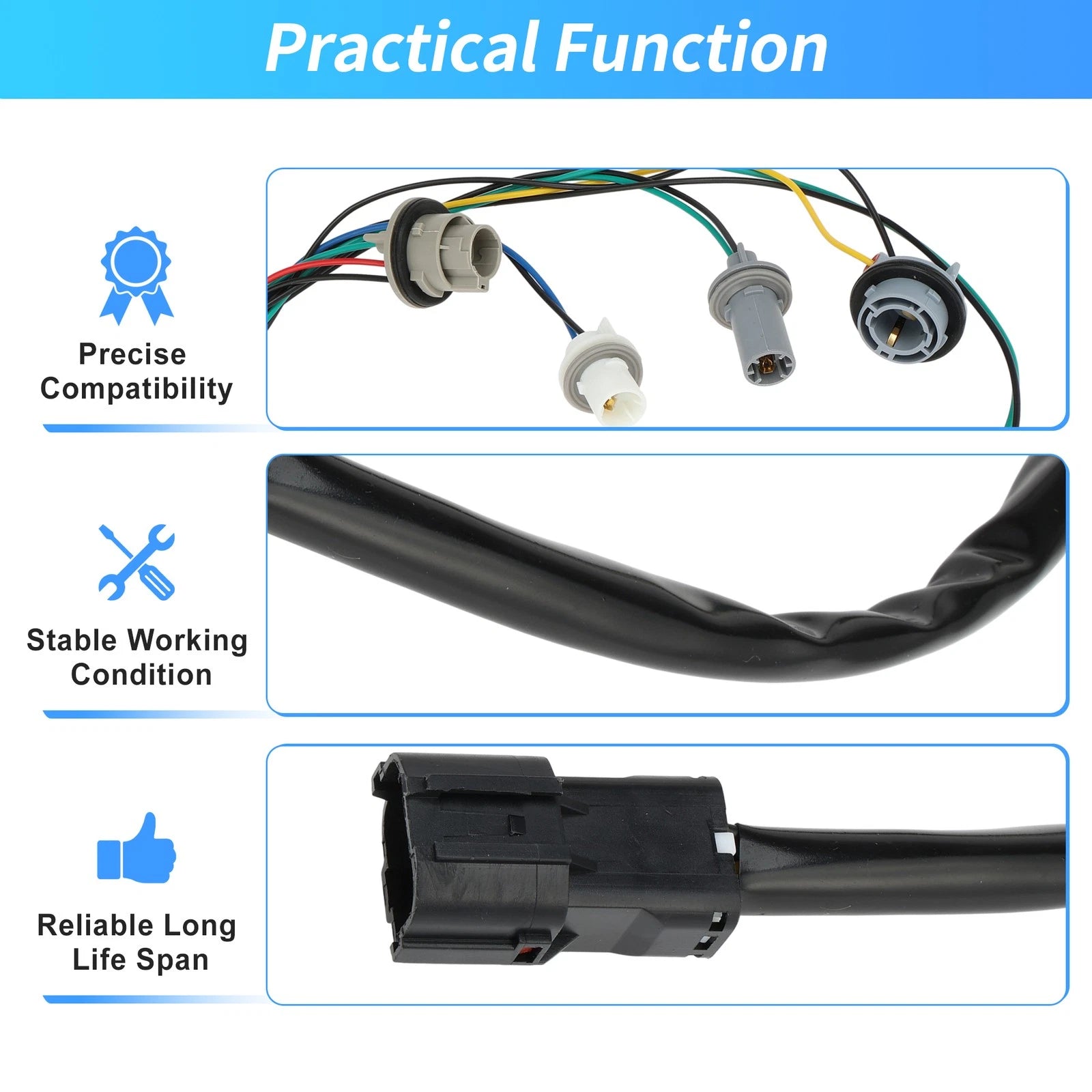 Taillight Bulb Socket Wiring Harness for Kia Soul (2014–2019) No. 92450B2000