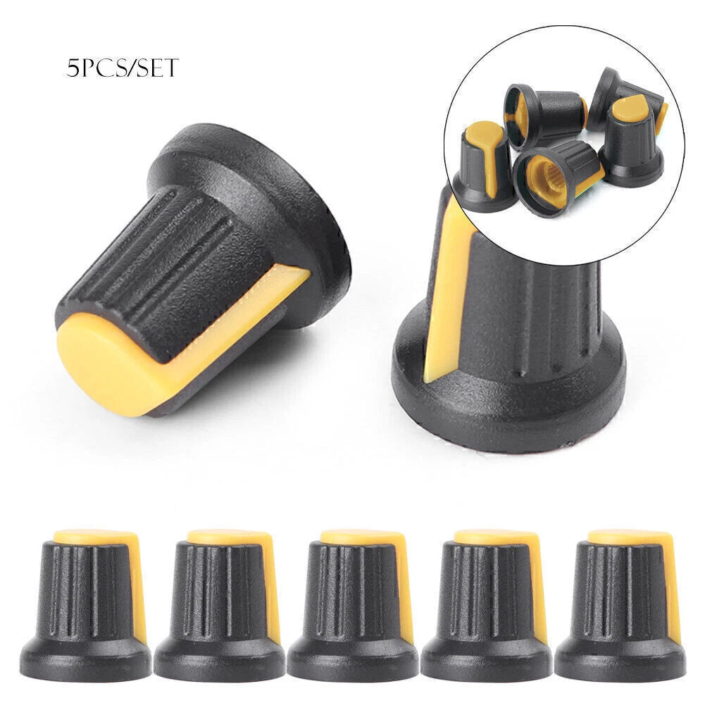5X Potentiometer Switch Knob Cap for Universal Rotary Control (Dia 6mm)