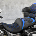Black Blue Driver Passenger Seat for Indian Chieftain Springfield (2014–2026)