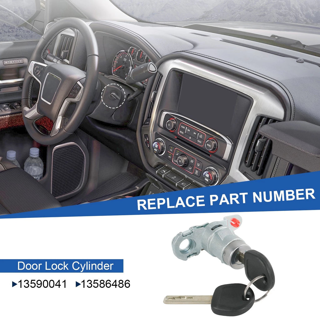 Driver Side Door Lock Cylinder for Chevrolet Silverado (LHD)