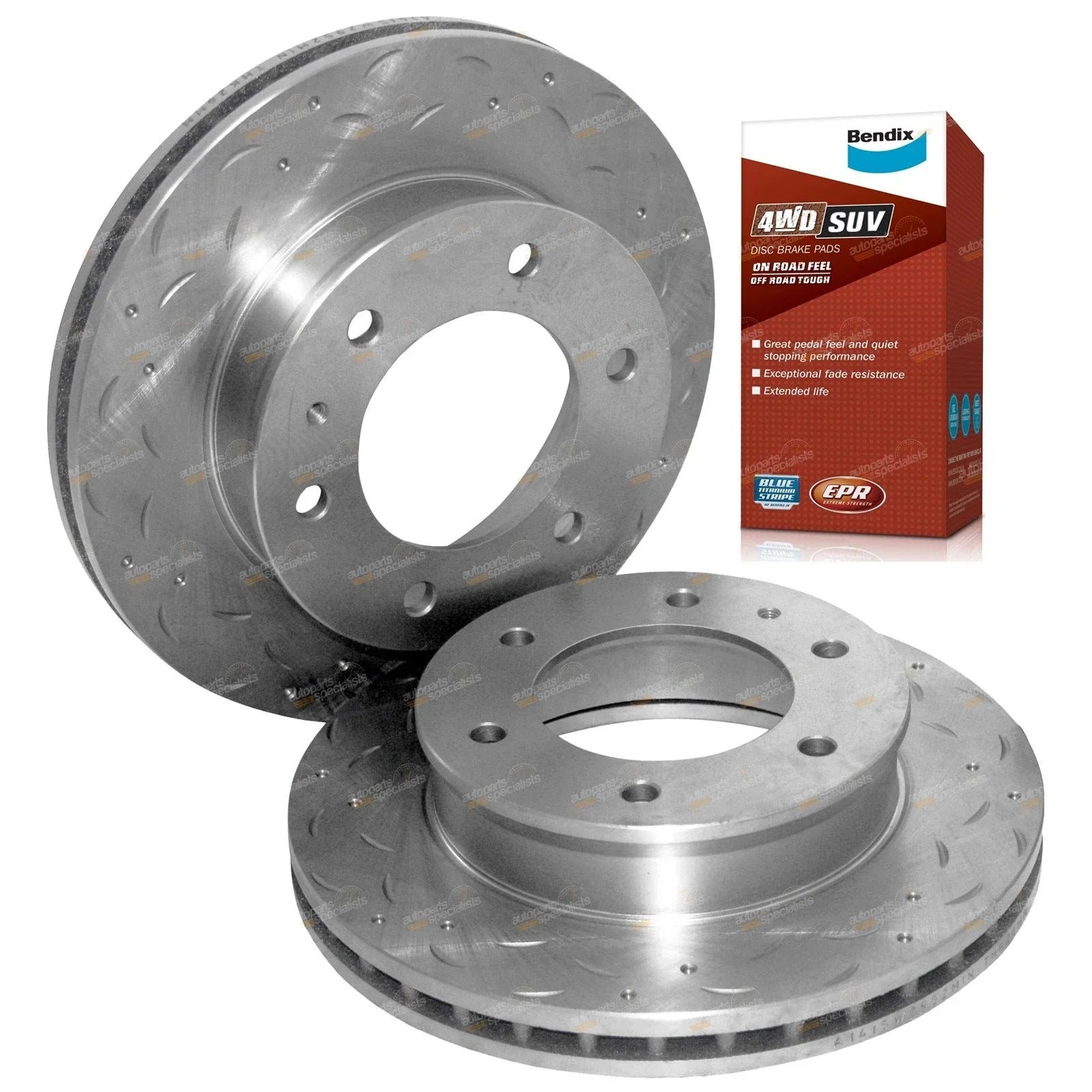 Front Disc Rotors + Pads for Mazda B2600/B2500/BT50/B3000(2002-2011)
