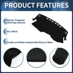 Dashboard Cover Mat for Toyota C-HR (2017–2024) Black Set of 1