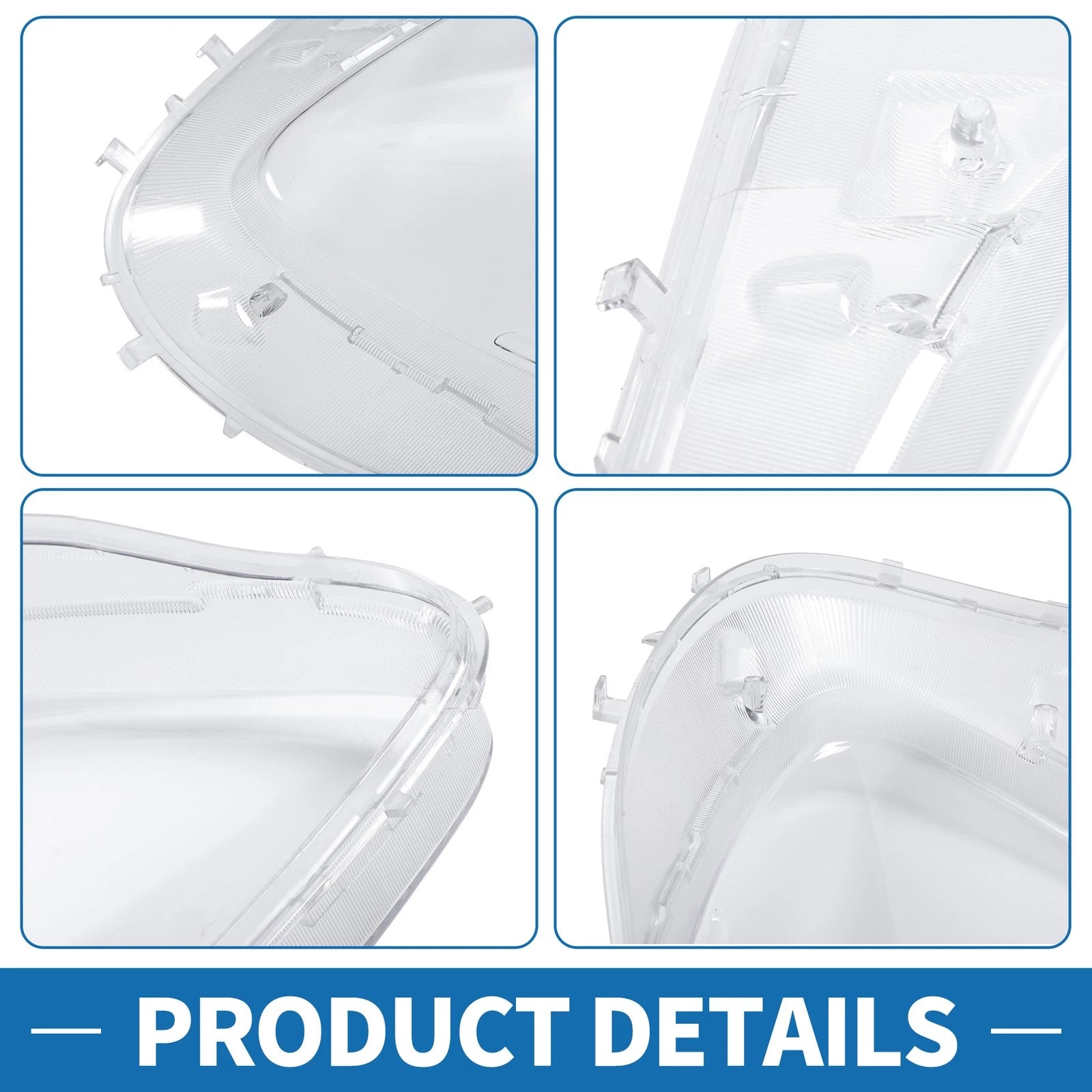 1 Pair Headlight Lens Cover for Chevrolet Corvette C6 (2005–2013)