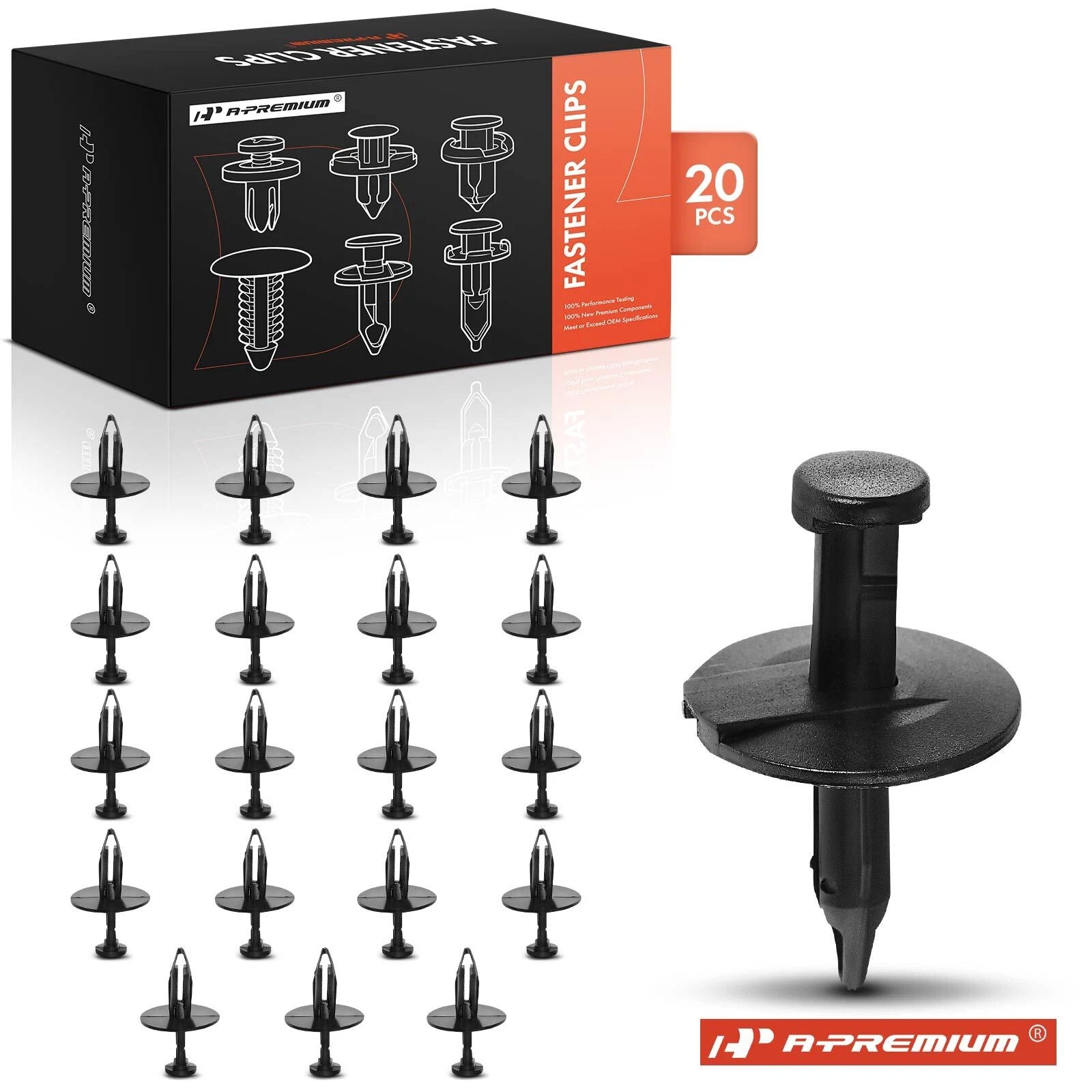 20x Nylon Black Splash Shield & Fascia Retainer for GM Vehicles
