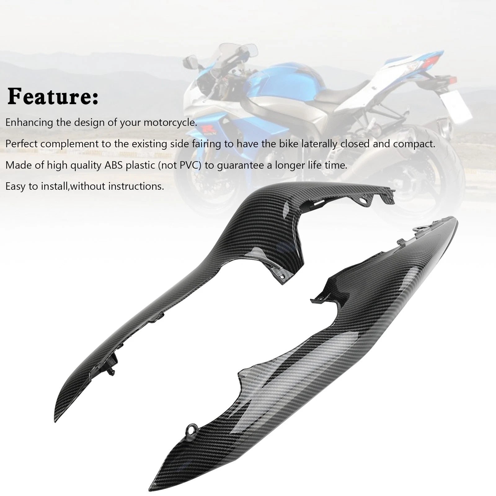 Rear Lower Tail Side Seat Frame Cover for Suzuki GSX-S 1000 (2015–2020)