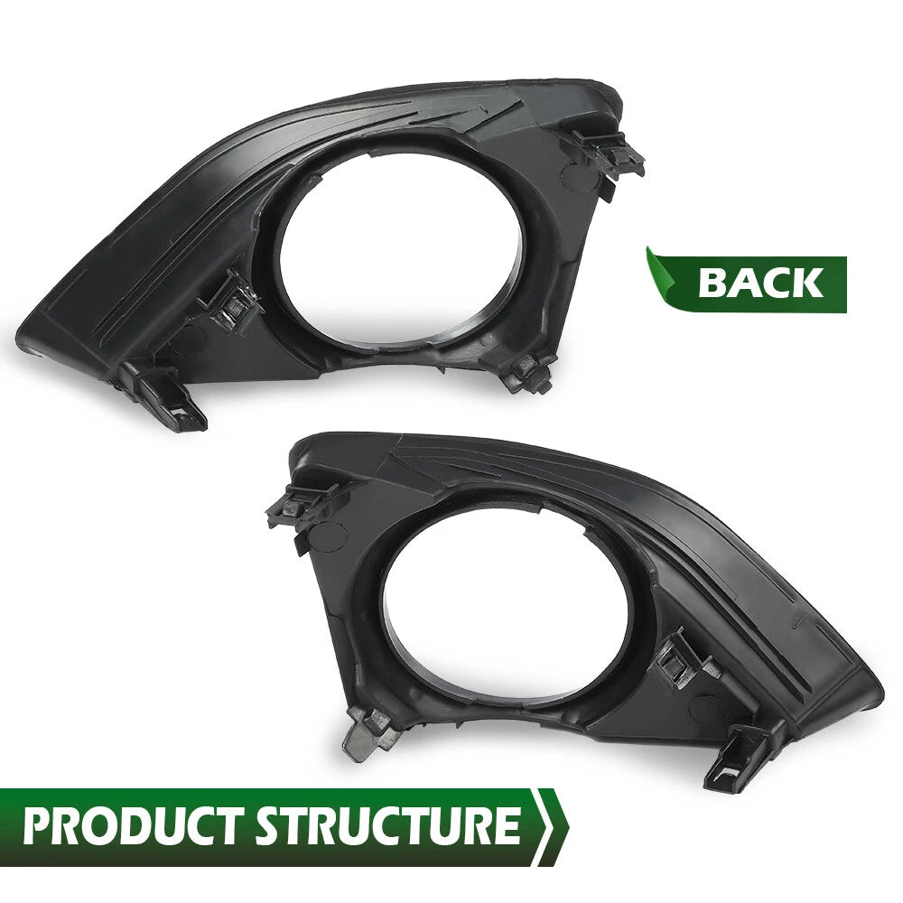 Set of 2 Bumper Fog Light Bezel Trim for Toyota Corolla (2009–2010)