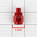 6-AN Female Flare to 1/8" NPT Male Red Aluminum B-Nut Swivel Coupler Fitting
