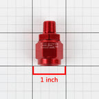 6-AN Female Flare to 1/8" NPT Male Red Aluminum B-Nut Swivel Coupler Fitting