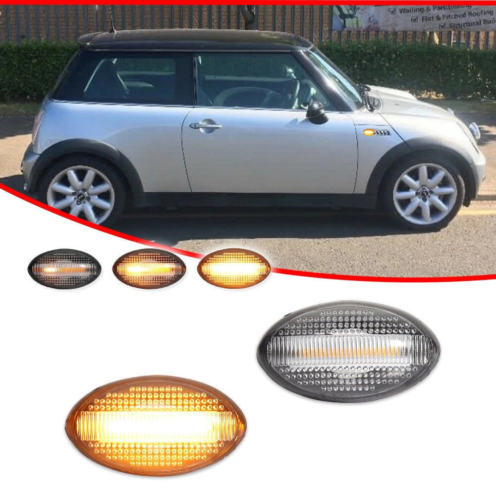 2X Sequential LED Side Marker Signal Lights for Mini Cooper (2002–2008)