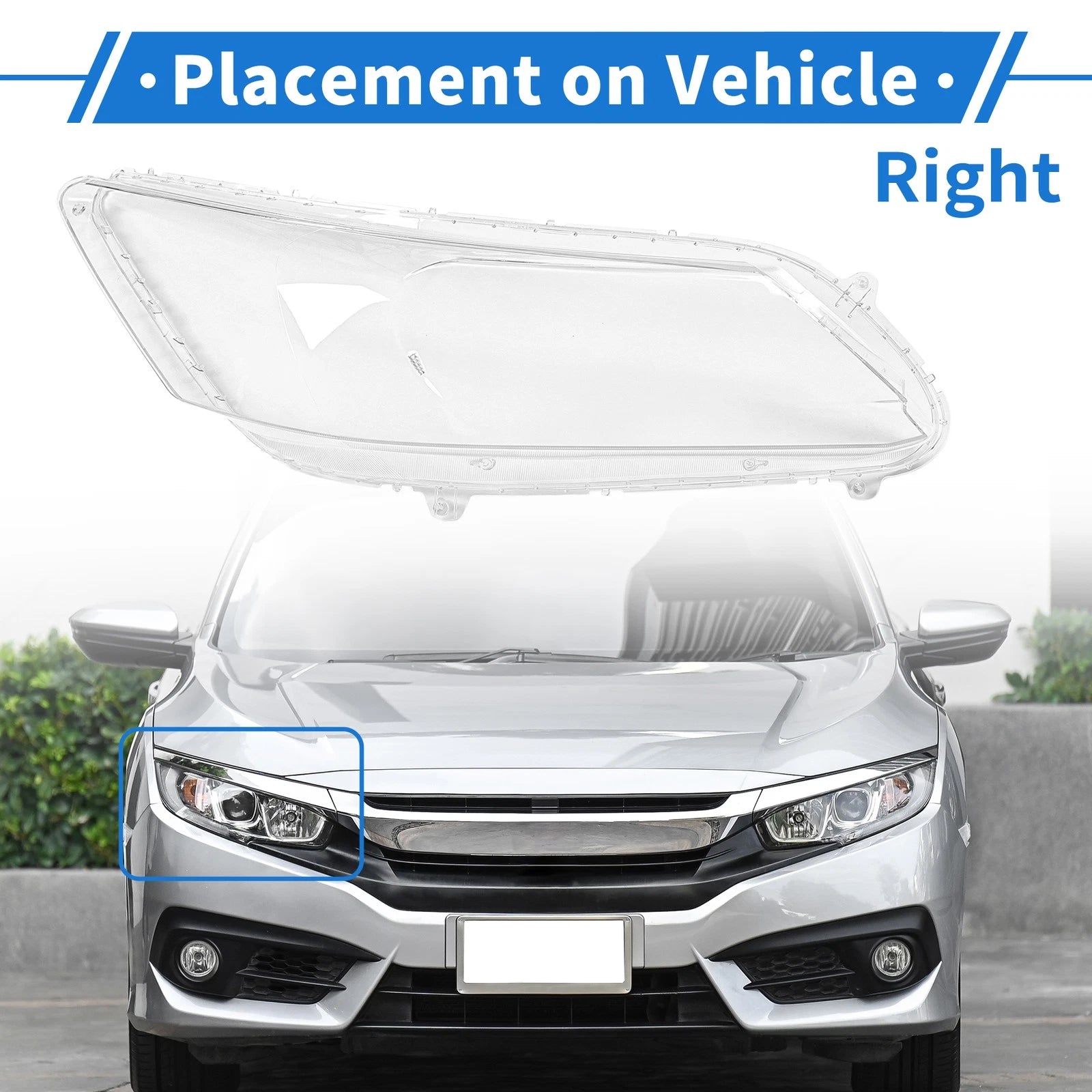 Headlight Lens Cover for Honda Accord (2013–2016) - PC Clear