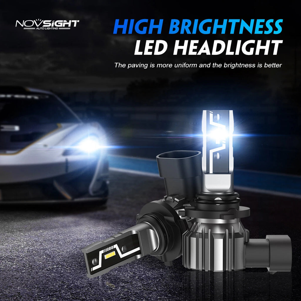 2X NOVSIGHT 9005 LED Headlight Bulbs for High Beam