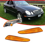 Amber Front Fender Side Marker Light Covers for Mercedes W211 E-Class