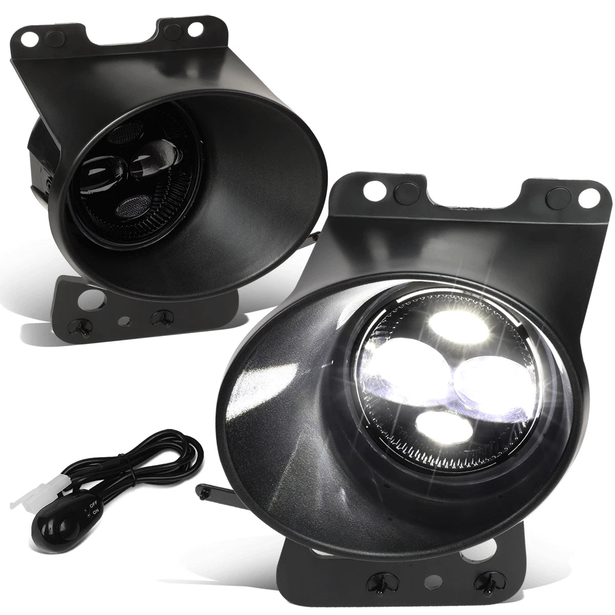 Fog Light Lamp Set for Ford F150 Lincoln Mark LT (2005–2008) Smoked Lens w/ Bezel + Switch