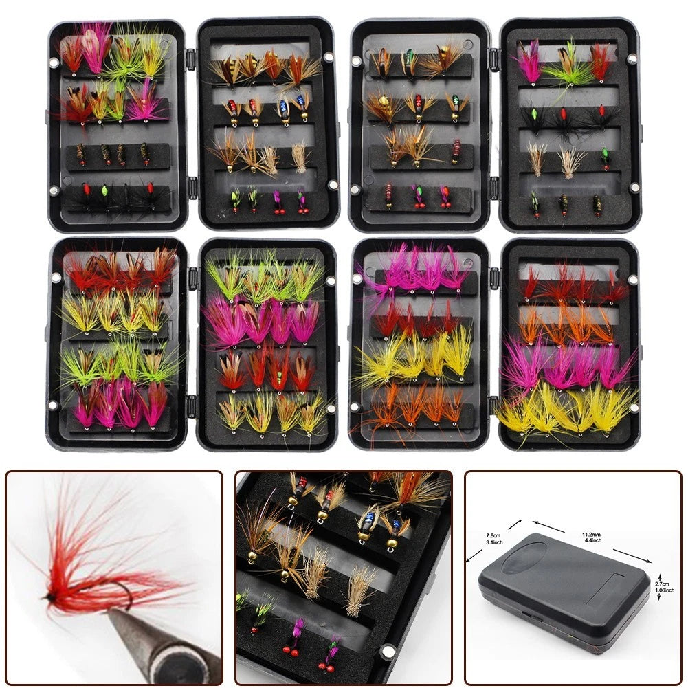 Set of 3224 Premium Fly Fishing Flies for Bass Trout Salmon