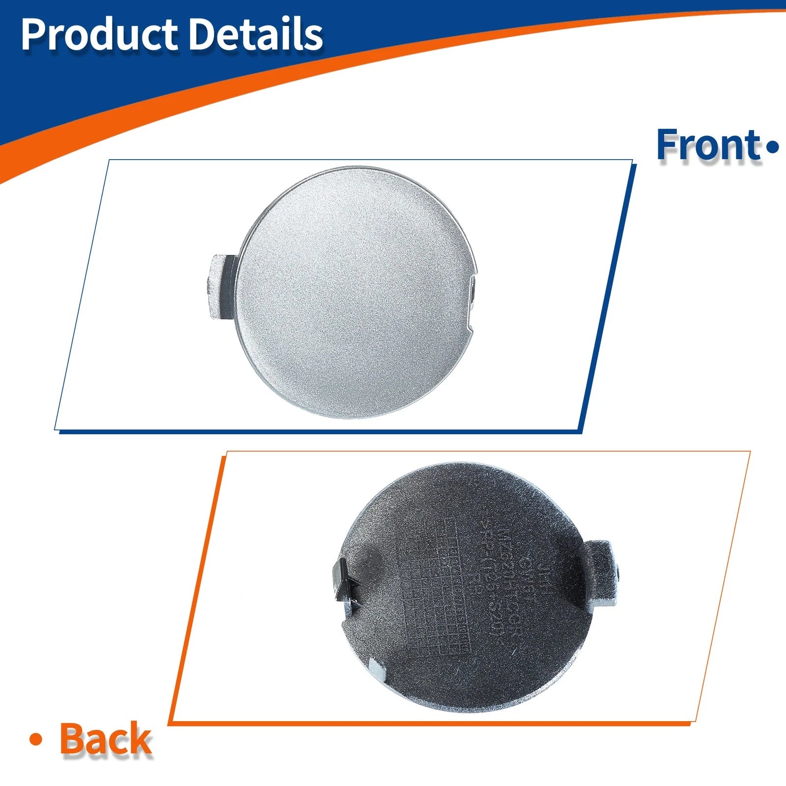 Rear Right Tow Hook Cover for Mazda 6 Atenza (2018–2021) Silver Tone