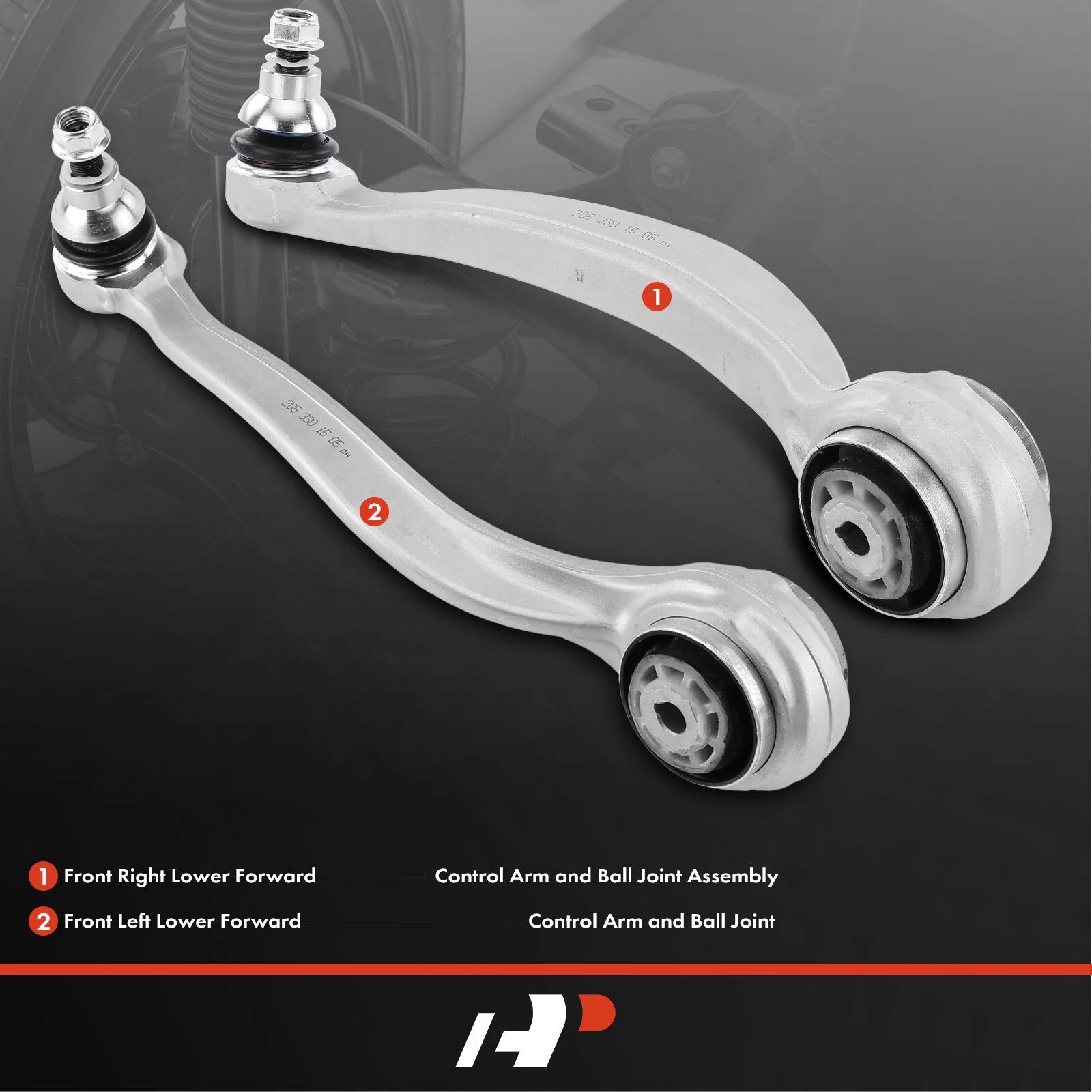 2X Front Lower Control Arm Ball Joint for Mercedes-Benz A-Class (2016-2023)
