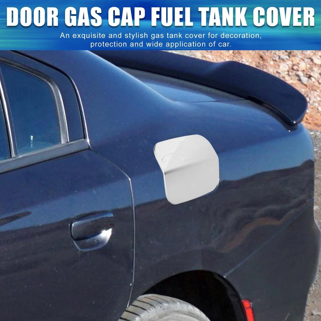 Silver Tone Fuel Tank Door Gas Filler Cap for Dodge Charger (2011-2021)