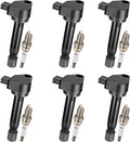 Set of 6 Ignition Coils and Iridium Spark Plugs for Honda Accord (2000–2002)