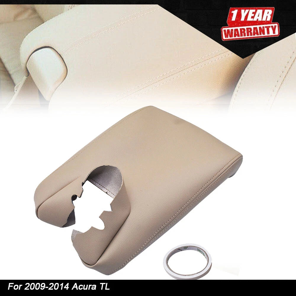 Vinyl Leather Center Console Lid Armrest Cover for Acura TL (2009–2014)