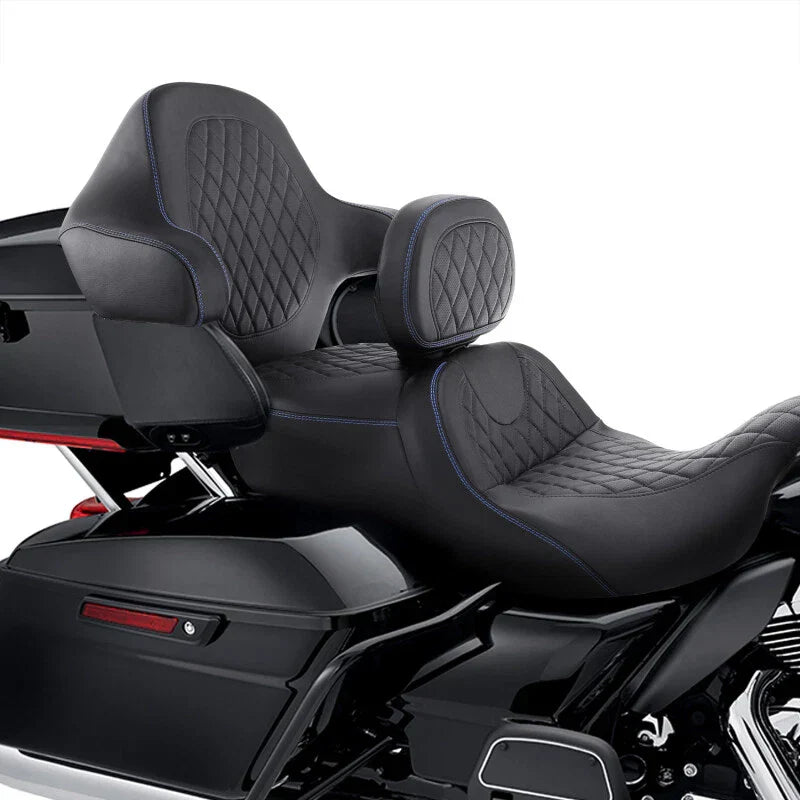 Black Driver & Passenger Seat Backrest for Harley CVO Street Glide (2014-2023)