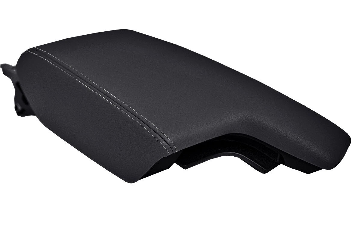 Leather Console Lid Armrest Cover for Subaru Impreza (2017–2020) Black Gray