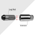 Set of 20 JDM M12X1.5 Gun Metal Aluminum Rim Lug Nuts with Cap & Adapter