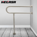 24" Stainless Steel Handicap Grab Bars for Toilet (Universal Fit)