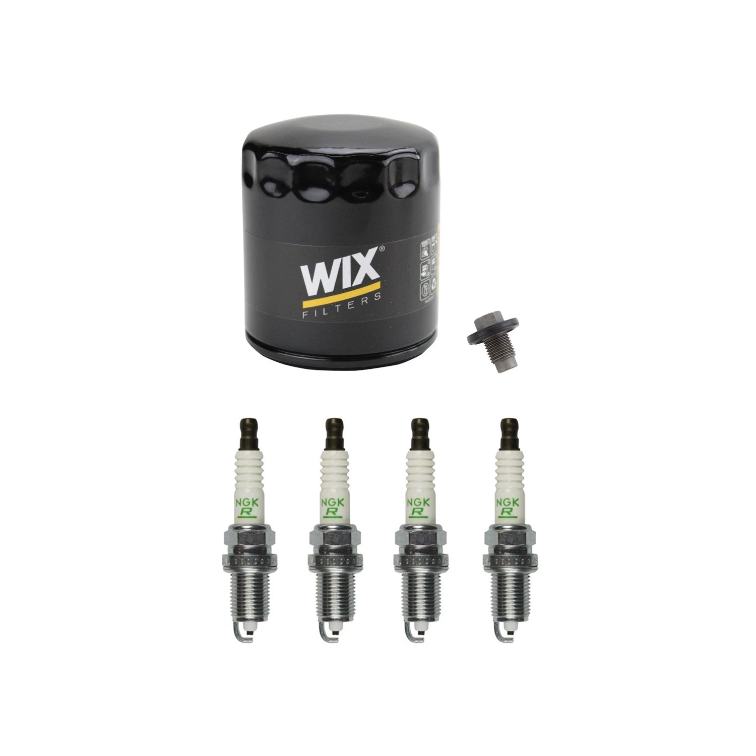 Wix Engine Oil Filter & NGK V-Power Spark Plugs Kit for Avenger Compass (L4)
