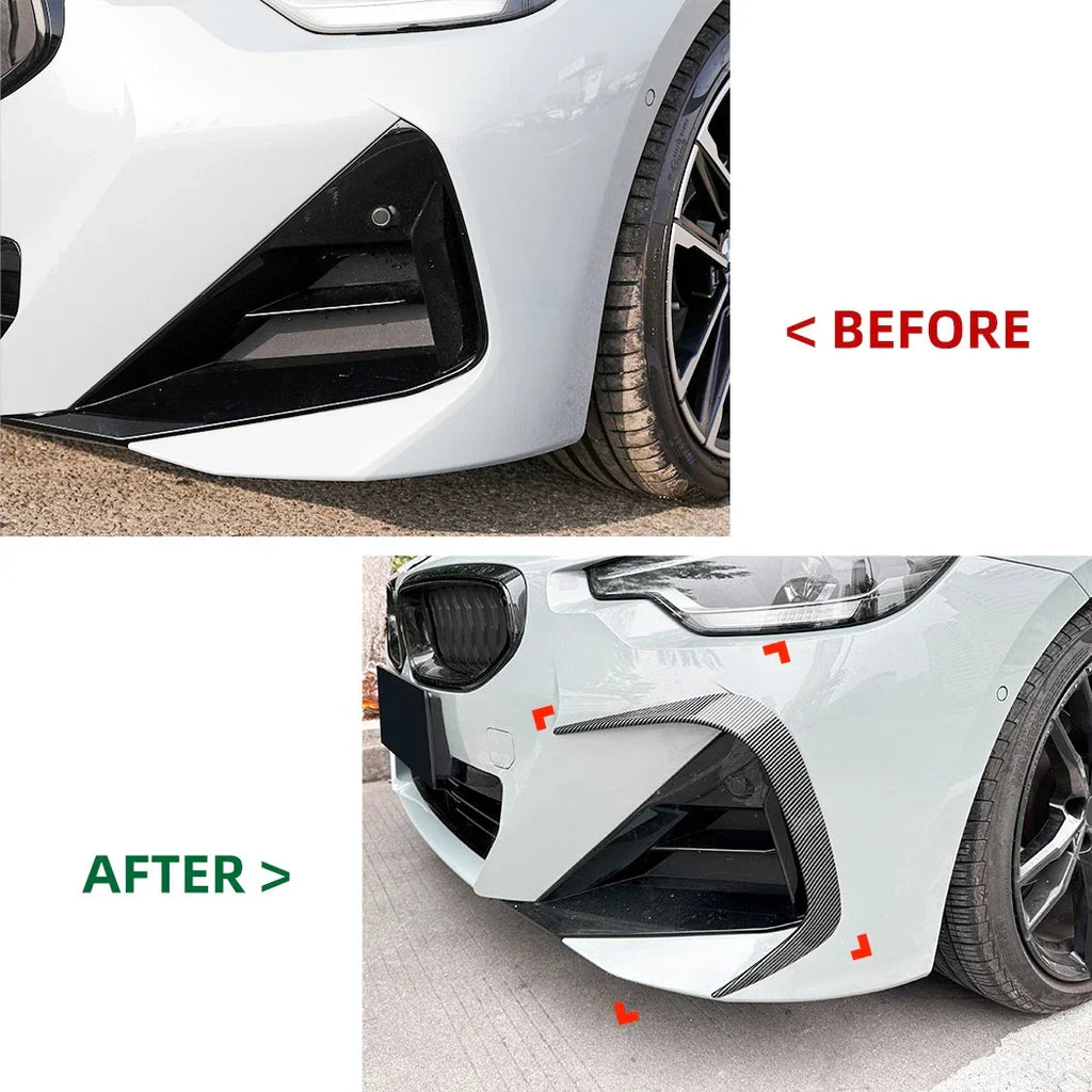 Front Bumper Canards Splitter for BMW 2-Series Coupe G42 M-Sport (2022–2025)