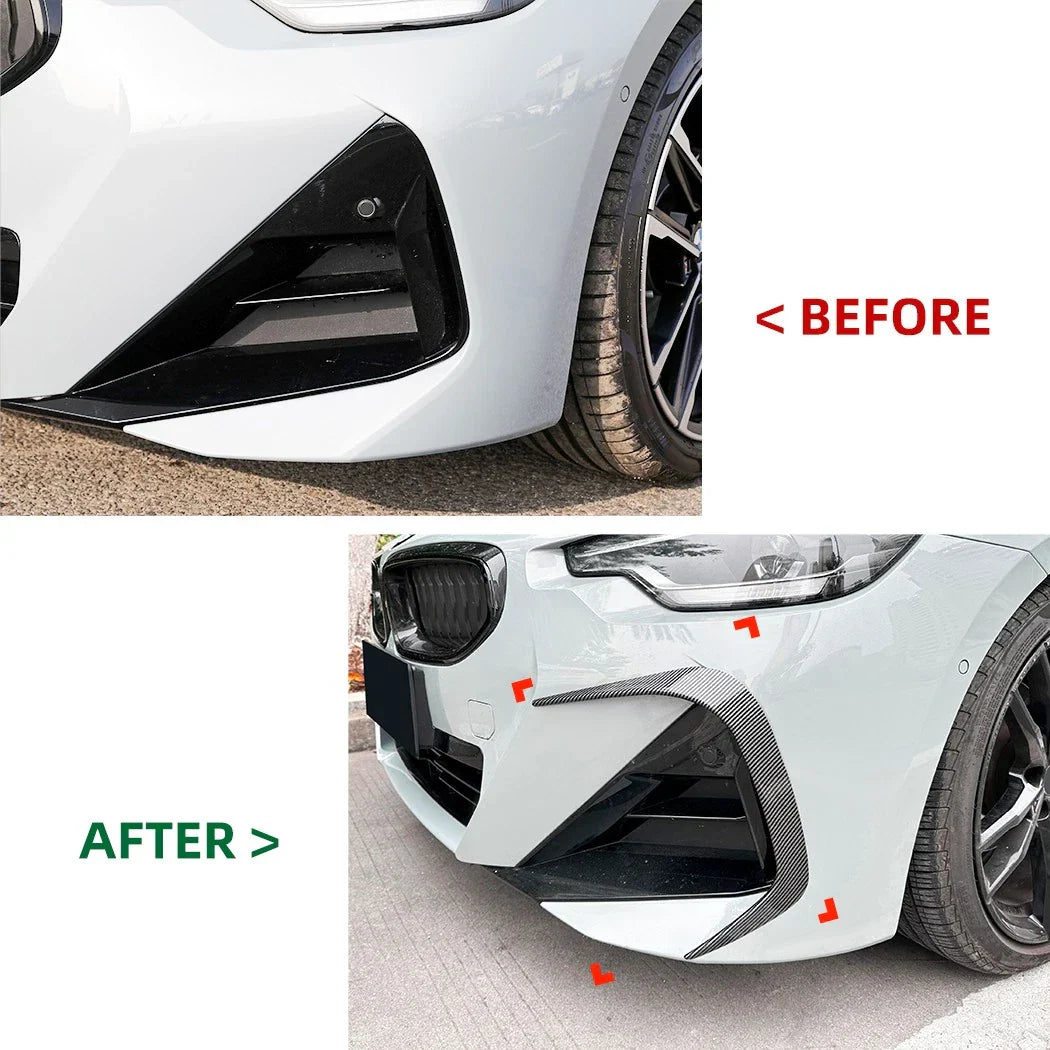 Front Bumper Canards Splitter for BMW 2-Series Coupe G42 M-Sport (2022–2025)