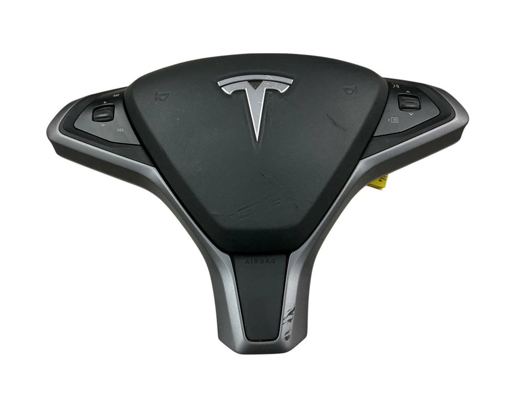 Driver Wheel Airbag for Tesla Model S Model X (2012–2021) 1456163-31-A, Black Leather