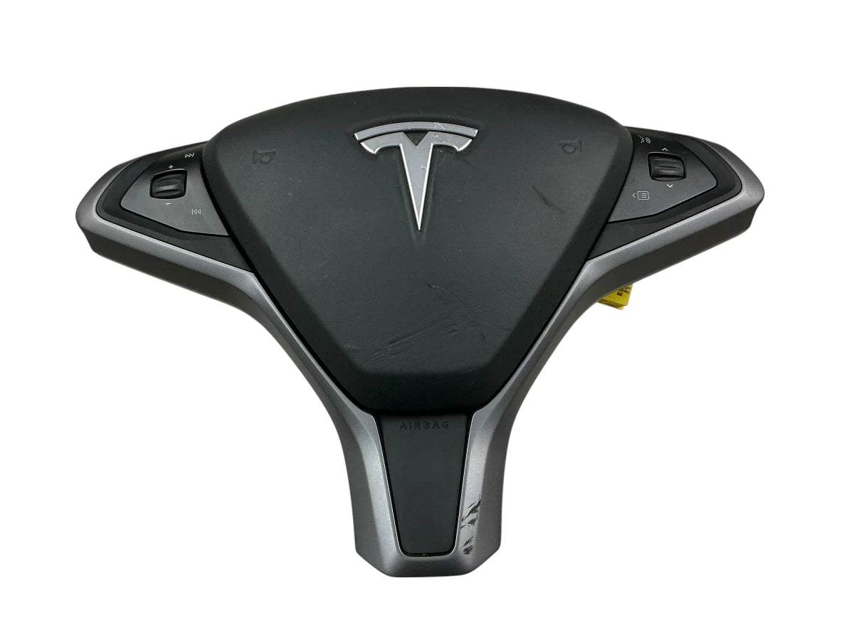 Driver Wheel Airbag for Tesla Model S Model X (2012–2021) 1456163-31-A, Black Leather