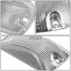 5Pcs Chrome Housing Yellow LED Cab Roof Running Light for Chevy GMC C/K (1988–2002)