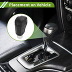 Gear Shift Knob Cover for Honda Civic 2016-2021 Pebbled Black Faux Leather