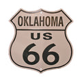 Antique Replica Tin Metal Sign Route 66 Vintage Oklahoma Road Sign
