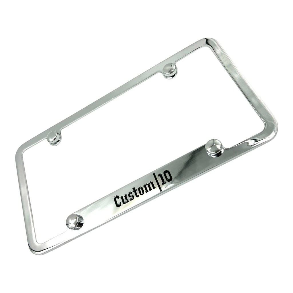 License Plate Frame 50 State Engraved Chrome for Chevrolet Custom (2010–2018)