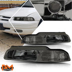 Headlight Lamp Set of 2 for Chrysler Cirrus/Dodge Stratus (1995–2000) Smoked Housing