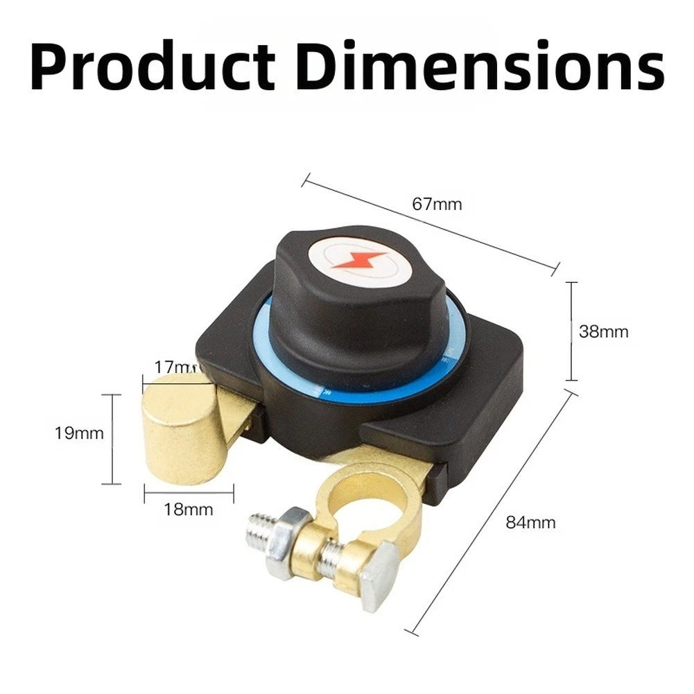Battery Power Disconnect Switch for Cars SUVs Boats (12V & 24V Systems)