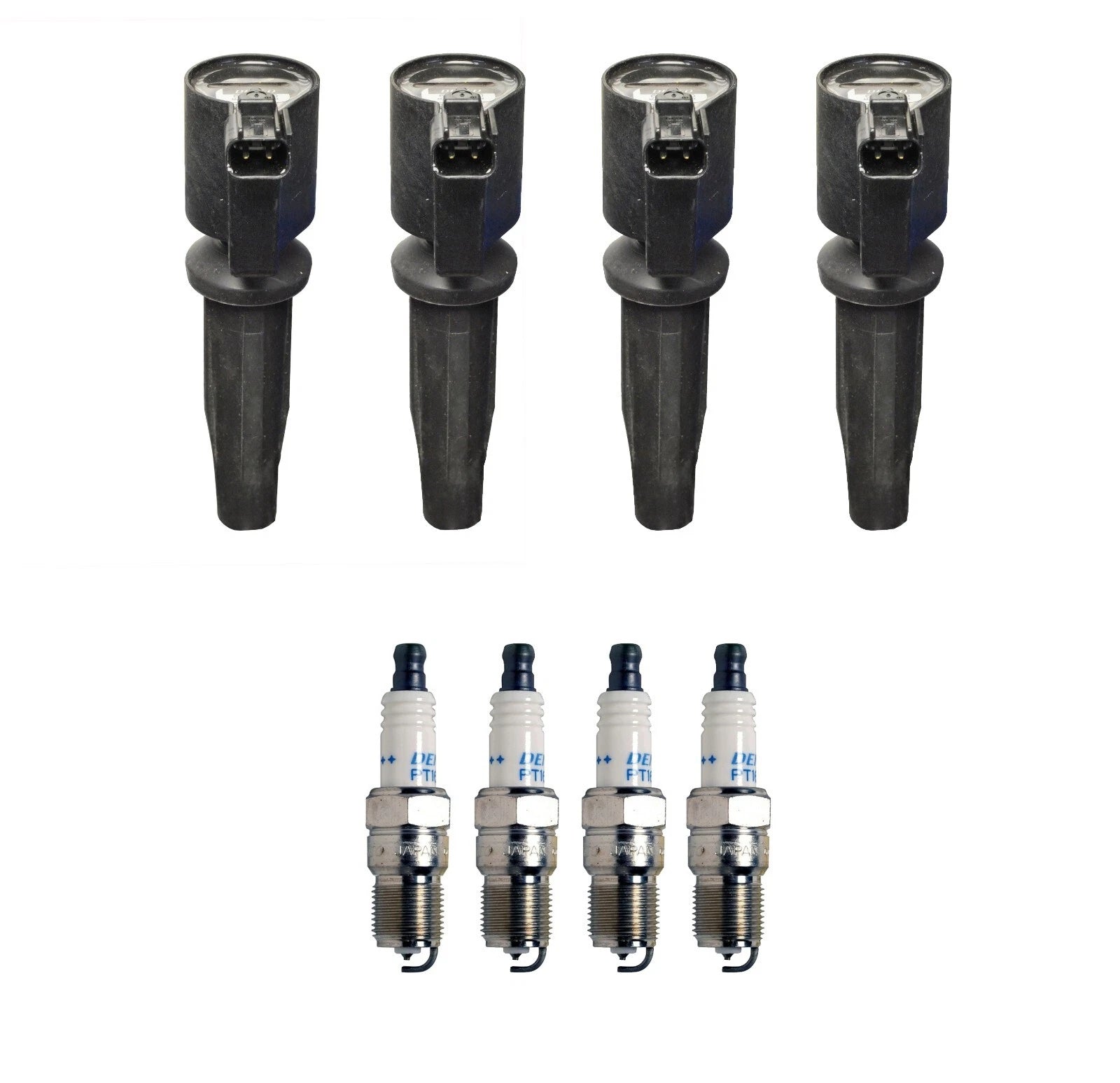 Set of 4 Ignition Coils for Ford Mercury L4 (Denso)