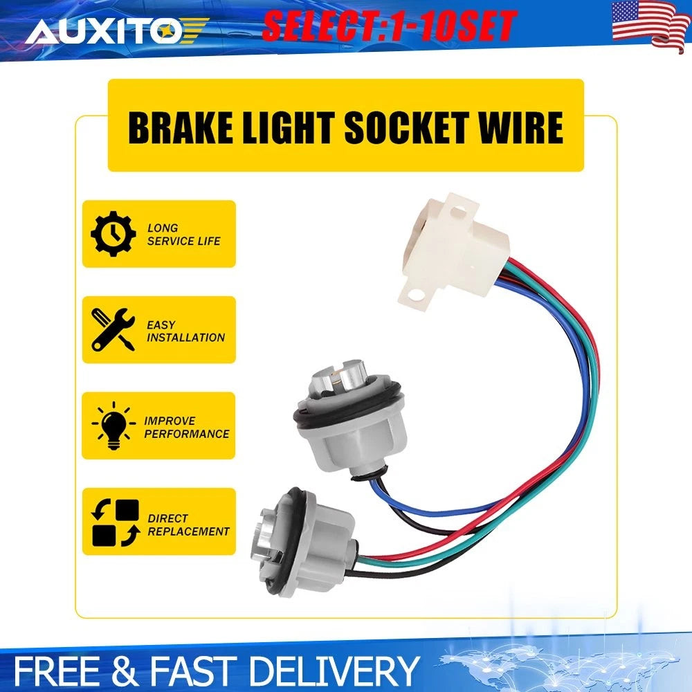 Set of 2 Brake Light Socket Wire Harness 84931AE170 for Subaru Legacy Outback (2000–2004)