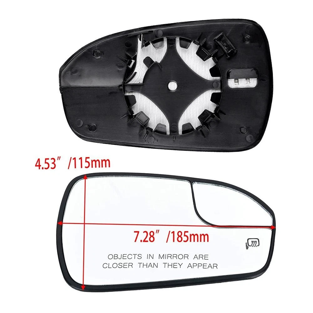 Right Passenger Side Heated Rear View Mirror Glass for Ford Fusion (2013–2020)