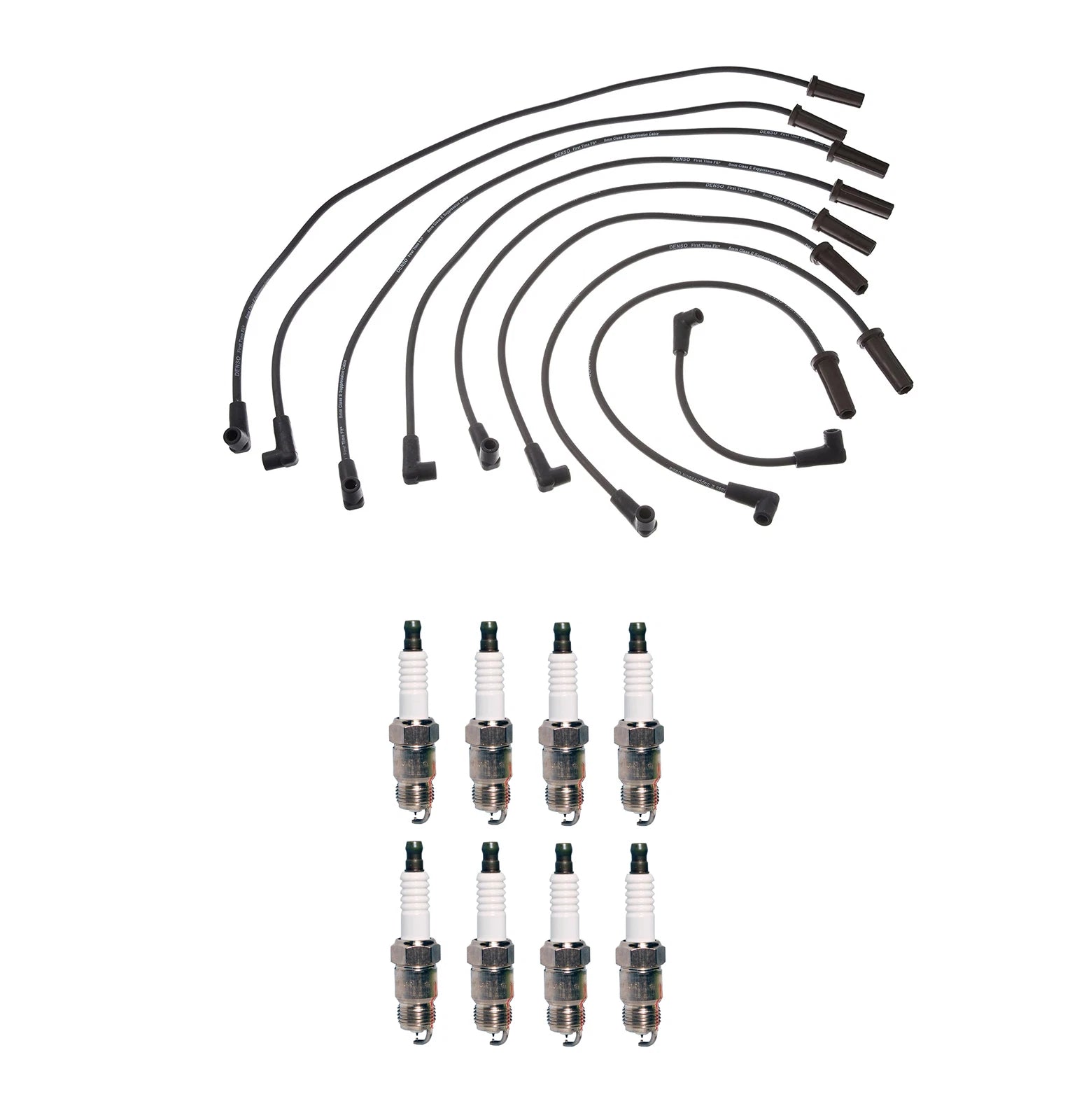 Denso 8mm Wire Set & 8 Iridium TT Spark Plugs Kit for Chevy GMC V8